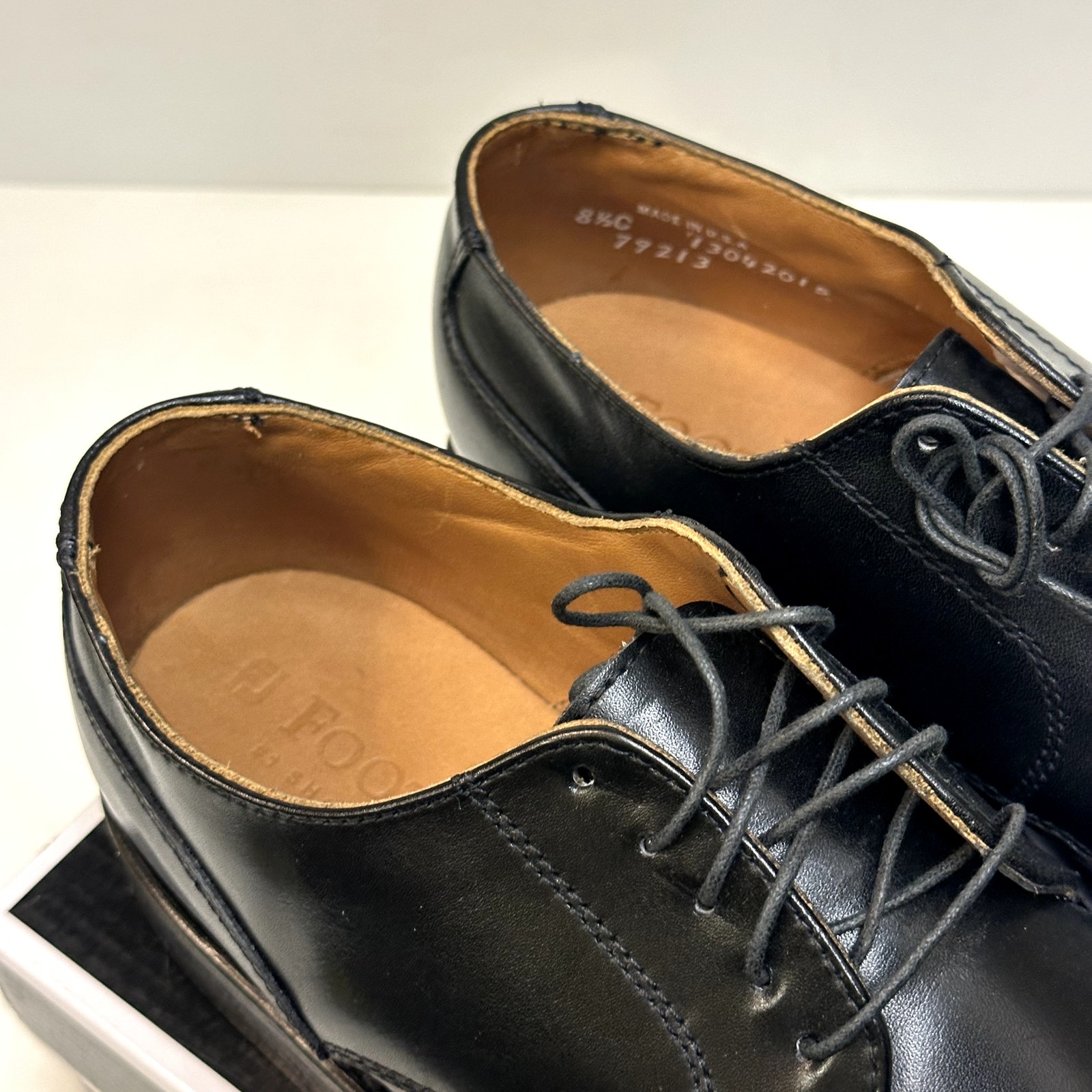 Nib Rancourt & Co. X Footjoy Split Toe Derby Dress Shoe Black Calf 79213 8.5 C — image 7 of 8